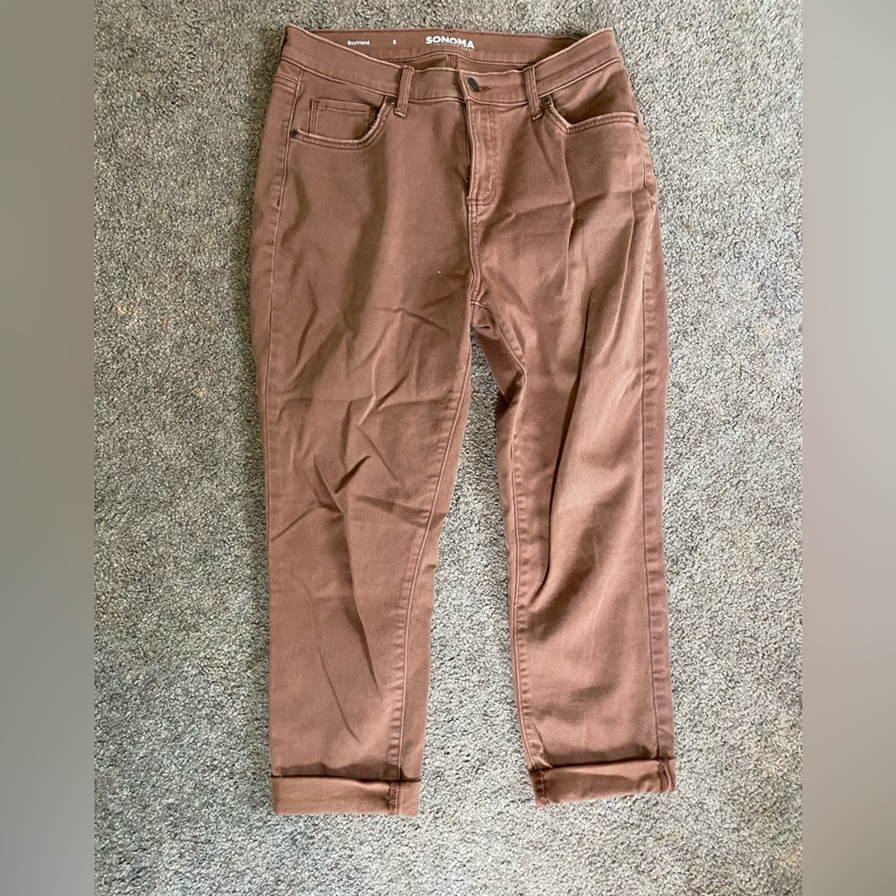 Sonoma Women’s Boyfriend Jeans - Brown